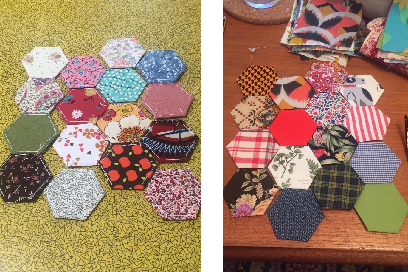 Photo of patchwork quilts and babies