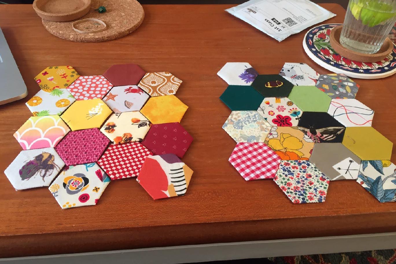 Photo of patchwork quilts and babies