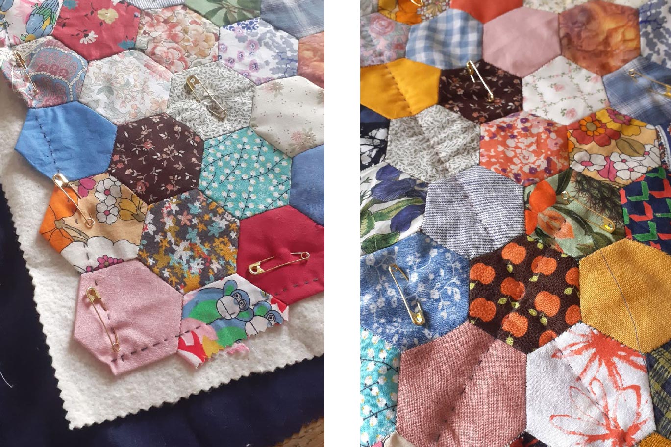 Photo of patchwork quilts and babies